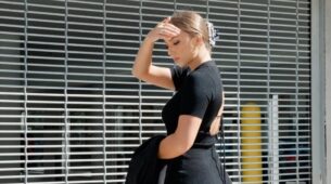 In Pics: Eminem’s Daughter Hailie Jade Looks Total Knockout In Her Latest Black Dress With Knee High Boots