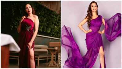 TMKOC divas Munmun Dutta and Sunayana Fozdar raise the oomph in one-shoulder high slit outfits, come fall in love