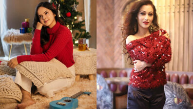 TMKOC Gorgeous Palak Sindhwani and Sunayana Fozdar spice up the Christmas vibe in red ensembles