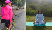 Tv actresses Nia Sharma & Surbhi Jyoti swear by Cycling and Yoga