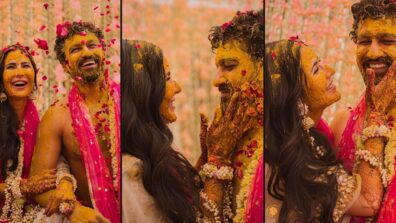 Vicky Kaushal and Katrina Kaif share romantic snaps from their ‘Haldi ceremony’, fans melt in awe