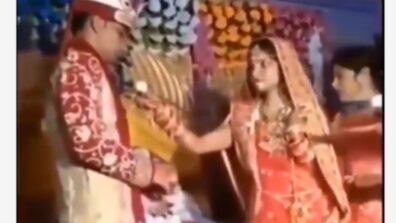 Wait! What? A Bride Threw Sweets At Groom In Front Of Guests, Watch Viral Video