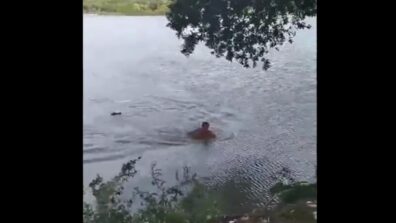 Watch: A Terrifying Video Has Emerged Showing A Man Being Chased And Attacked By An Alligator In A Lake In Brazil Has Left Netizens Horrified