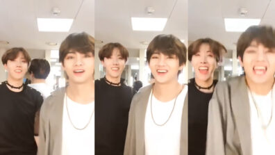 BTS boys J-Hope and V Aka Taehyung Get Goofy And Cute