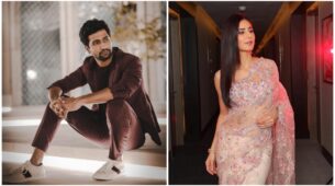 Wedding Vibes: Vicky Kaushal rocks in a ‘velvet’ brown suit, Katrina Kaif is a ‘barbie doll’ in sensuous saree
