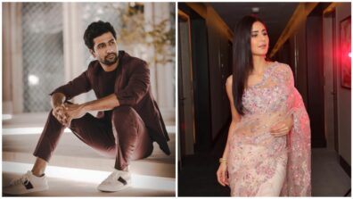 Wedding Vibes: Vicky Kaushal rocks in a ‘velvet’ brown suit, Katrina Kaif is a ‘barbie doll’ in sensuous saree