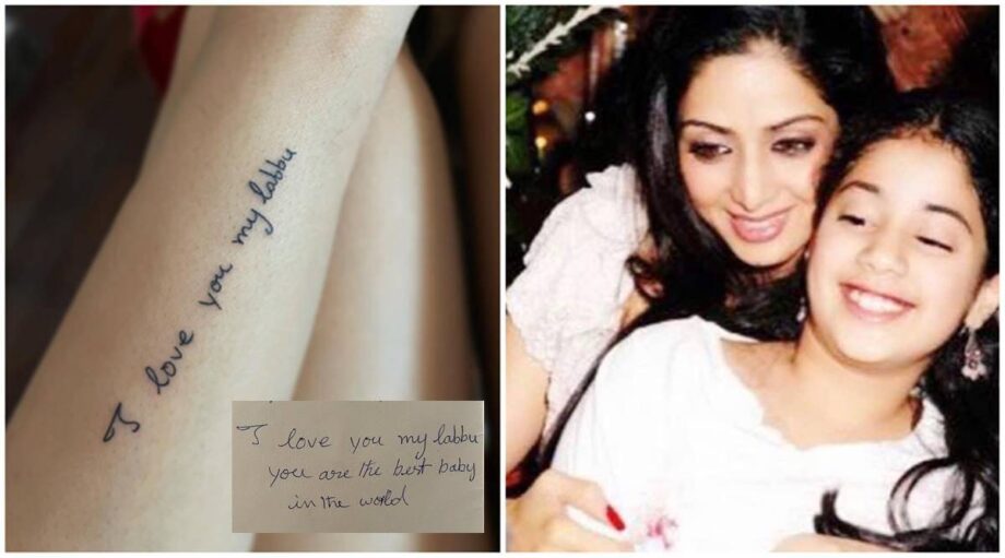 Wow! So Beautiful! Janhvi Kapoor Gets A Tattoo Of Sridevi’s Handwritten Note, Glimpses Here - 0