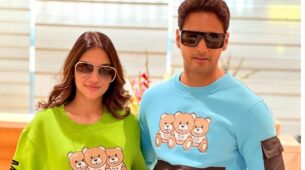 ‘Yummy Mummy’ Nusrat Jahan and Yash Dasgupta give couple goals in classy airport look, take cues