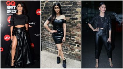 5 Times Shruti Haasan Flaunted Her Envious Curves In All-Black Leather Outfits And We Can’t Stop Staring