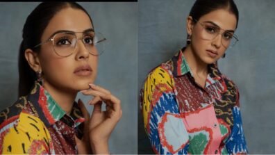 Pictures inside: Genelia D’Souza wears the multicoloured outfit, Fans relate her fashion to Ranveer Singh