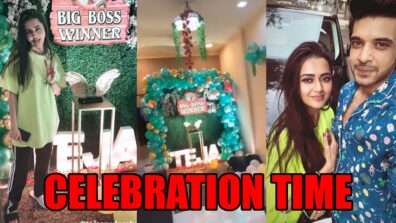 Adorable Videos: Tejasswi Prakash celebrates her Bigg Boss 15 win with boyfriend Karan Kundrra