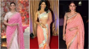 Alia Bhatt Vs Priyanka Chopra Vs Anushka Sharma: who wore Manish Malhotra’s Pink Sarees better