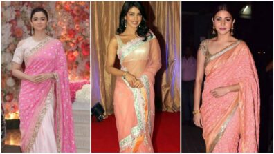 Alia Bhatt Vs Priyanka Chopra Vs Anushka Sharma: who wore Manish Malhotra’s Pink Sarees better