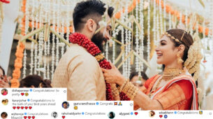Arjit Taneja, Rahul Vaidya, Aly Goni, Adaa Khan, Disha Parmar, Guru Randhawa, Rajkummar Rao, Karan Johar wish Mouni Roy after wedding, check out