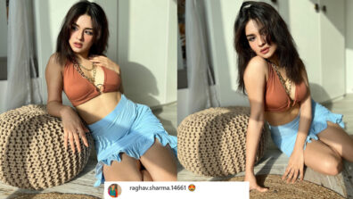 Avneet Kaur sends shockwaves all over internet in brown bralette top and blue skirt, rumoured BF Raghav Sharma is sweating