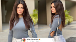Avneet Kaur stuns in sheer grey sweat-shirt and white jeans, Raghav Sharma goes lovestruck