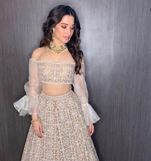 Beauties There! Off-White Lehenga Of Tamannaah Bhatia Is Perfect For Your Saturday Wedding Ceremony, Take Cues - 0