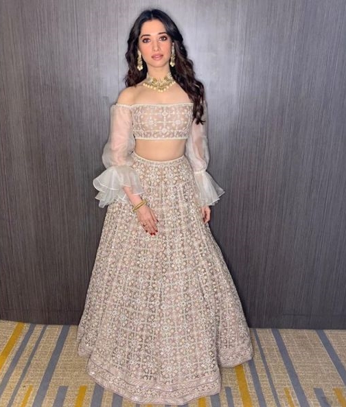 Beauties There! Off-White Lehenga Of Tamannaah Bhatia Is Perfect For Your Saturday Wedding Ceremony, Take Cues - 1