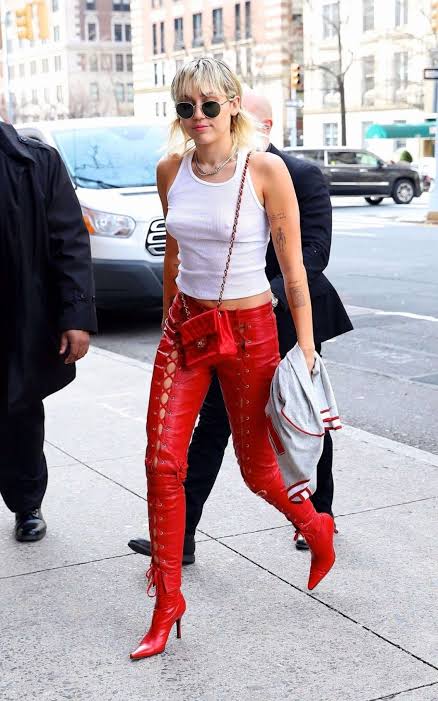 Bella Hadid To Miley Cyrus: Hollywood Ways To Ace Your Red Pants - 1