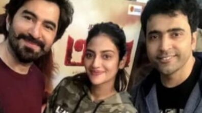 Bengali actress Nusrat Jahan enjoys special reunion meeting with Abir Chatterjee and Jeet, fans love it