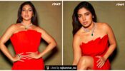 Bhumi Pednekar shines bright like diamond in red velvet strapless outfit, Rajkummar Rao is impressed