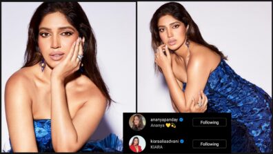 Bhumi Pednekar slays in deep-neck, strapless ‘peacock feather’ gown , Kiara Advani and Ananya Panday are impressed