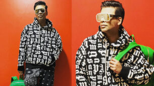 Block it, lock it: Karan Johar shares checkered black and white jacket style, fan trolls saying, ‘Kab se school jaane lage ho?’