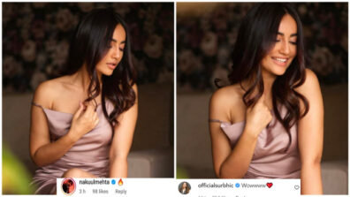 Blossoming Surbhi Jyoti invigorates Surbhi Chandna and Nakul Mehta in her strappy satin midi dress