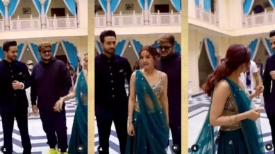 Couple Goals: Aly Goni looks hot in all-black designer suit, Jasmin Bhasin woos him in Blue Embellished lehenga, see video