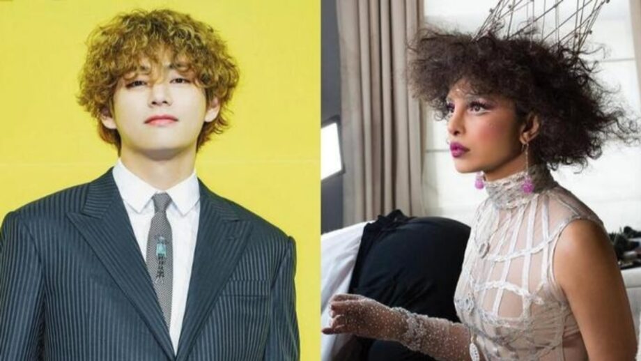 Curly hair of Kim Taehyung Aka V has been compared to Priyanka Chopra’s Met Gala appearance, check out 540497
