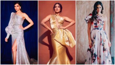 Deepika Padukone, Bhumi Pednekar and Katrina Kaif in ‘Gauri And Nainika’ one shoulder gowns, a quintessential visual delight