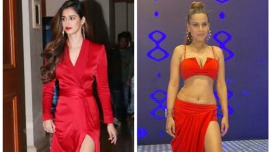 Disha Patani Vs Nia Sharma: Who Pulled Off Red High-Slit Dress Looks Better?