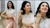 Divyanka Tripathi Looks Stunning In A Peach Saree; View Photo