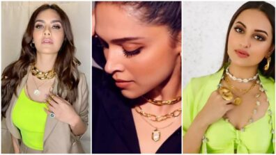 Esha Gupta, Deepika Padukone and Sonakshi Sinha are damsels ‘made in heaven’ in twisted chain necklace, pick your favourite