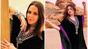 [Fashion Face-Off] Jahnvi Kapoor Or Neha Dhupia: Who Looked More Graceful In Silk Velvet Kaftan?