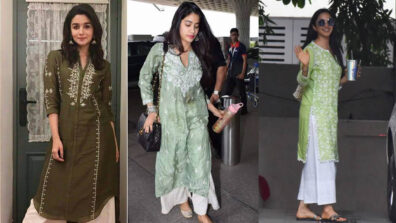 From Alia Bhatt To Janhvi Kapoor and Parineeti Chopra: B-Town divas and their inseparable love for green embroidery cotton kurtas