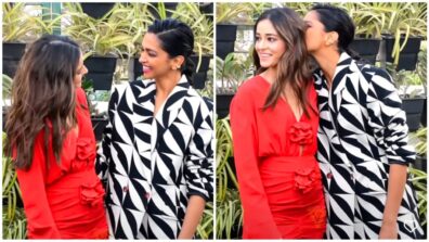 Gehraiyaan Promotions: Deepika Padukone gives cute cheek kiss to Ananya Panday, give major BFF goals