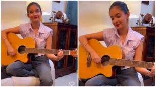 Gorgeous: Anushka Sen is in mood of love & romance, sings ‘Tera Fitoor’