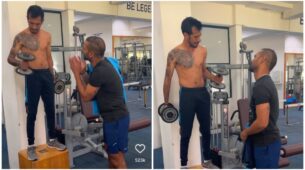 Hilarious: Shikhar Dhawan teases shirtless Yuzvendra Chahal in gym, fans go LOL