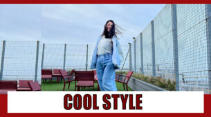 In pics: Sonalee Kulkarni looks cute and comfy in an oversized jacket look paired with sneakers