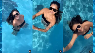 In video: Bigg Boss fame Rubina Dilak in black bikini twirls like a mermaid in the pool