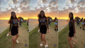 In Video: Priya Prakash Varrier in chic black see-through top and mini skirt enjoys the first sunset of 2022