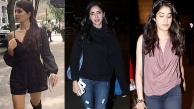 Jacqueline Fernandez, Ananya Panday, and Janhvi Kapoor set footwear vogue goals in ankle-length black boots