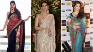 Jacqueline Fernandez, Kriti Sanon and Aishwarya Rai are ultimate vogue queens in Manish Malhotra sarees, are you crushing?