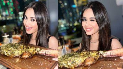 Jannat Zubair Rahmani tries out exotic Arabian delicacy at Dubai restaurant, check out mouthwatering pic