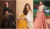 Katrina Kaif, Malavika Mohanan and Janhvi Kapoor in organza lehengas, a quintessential visual delight