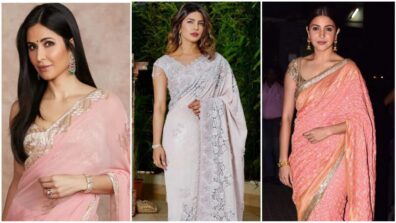 Katrina Kaif, Priyanka Chopra and Anushka Sharma are ‘queen of hearts’ in pastel colour Manish Malhotra sarees