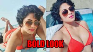Kavita Kaushik makes a strong statement in red bikini, Says “Love Yourself”