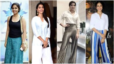 Keerthy Suresh, Pooja Hegde, Samantha Ruth Prabhu, Malavika Mohanan in stylish palazzo pants is quintessential visual delight