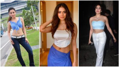 Learn from Tamannaah Bhatia, Malavika Mohanan and Janhvi Kapoor how to style your sultry crop tops